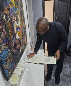 Peter Obi, Gbadebo Rhodes-Vivour Pay Condolence Visit To Late Doyin Okupe’s (PHOTOS)