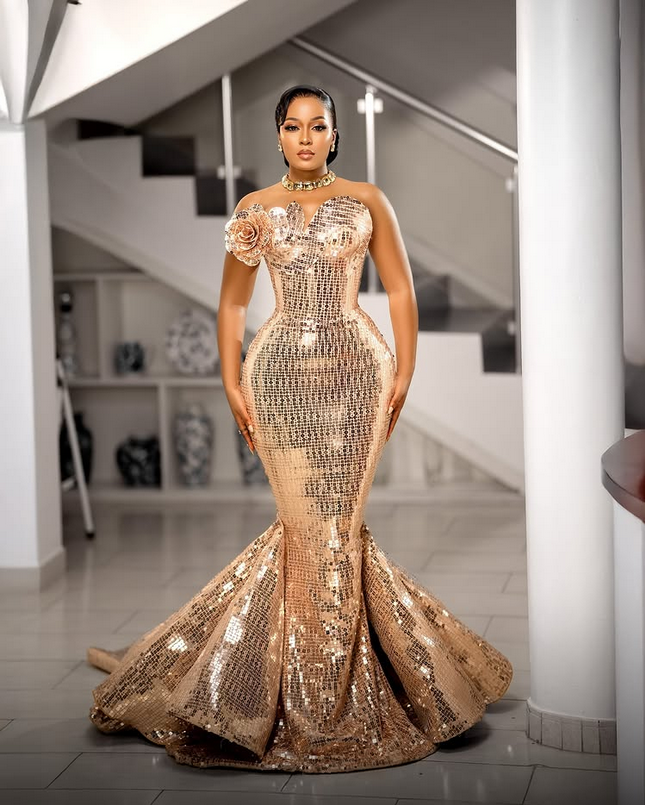 Stunning! See How the Tanzanian Ladies Served Fashion in Gold for Juma Jux & Priscilla Ojo’s Wedding Reception (PHOTOS)