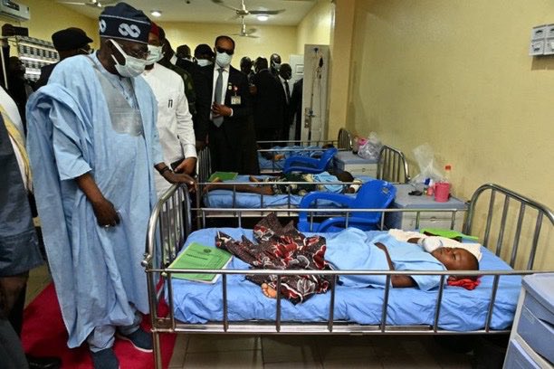 PHOTO NEWS: Tinubu Pay Visit to Affected Citizens Of Benue Massacre At The Hospital