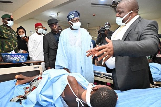 PHOTO NEWS: Tinubu Pay Visit to Affected Citizens Of Benue Massacre At The Hospital