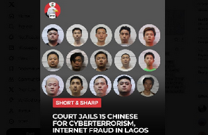 EFCC: Court Jails 15 Chinese For Cyberterrorism, Internet Fraud in Lagos