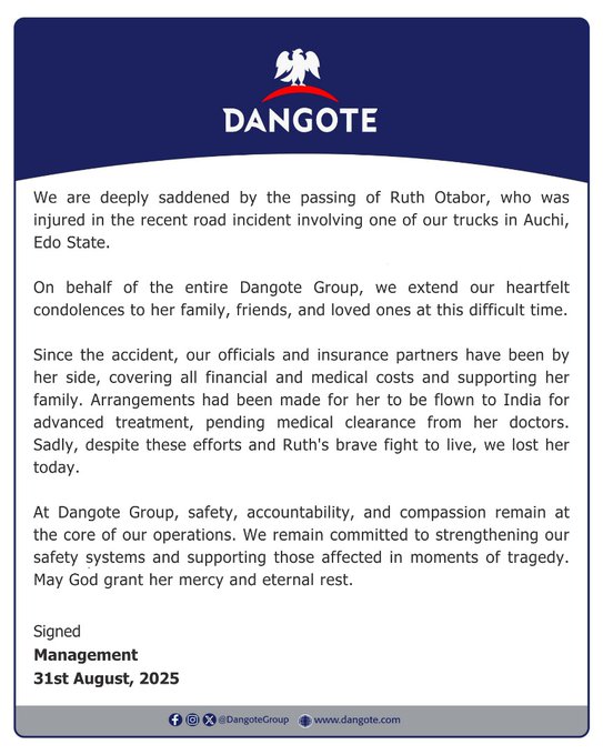 “We Are Deeply Saddened"-Dangote Group Reacts To Phyna’s Sister’s Death
