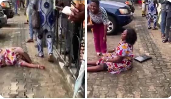 VIDEO: Moment Lady Tears Up, Rolls On The Floor After She Finally Collect Her Appointment Letter 18 Years After She graduated From University